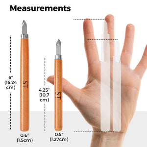 12-Piece Pen Chisels - Multipurpose Wood Carving Knives, Linocut Tools