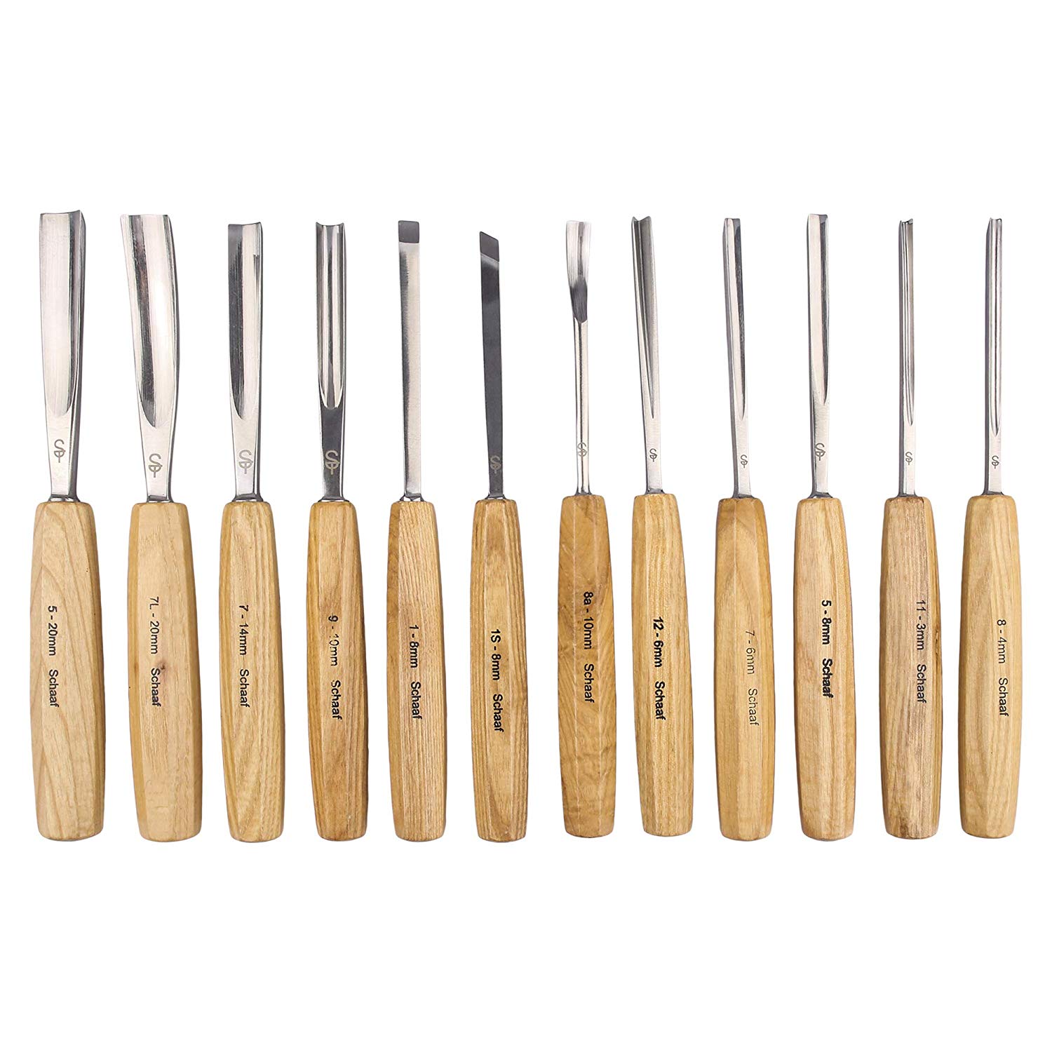 Schaaf Wood Carving Tools Set of 7 | Chisel set with Canvas Case | Gouges  and Carving Chisels Set for Beginners and Professionals | Razor Sharp CR-V