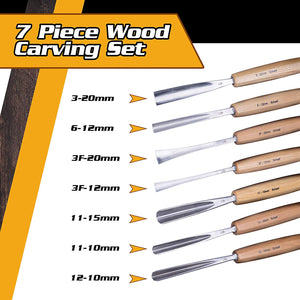 12 PCS Wood Carving Tools, Gouges Woodworking Chisels, Full Size Wood –  WoodArtSupply