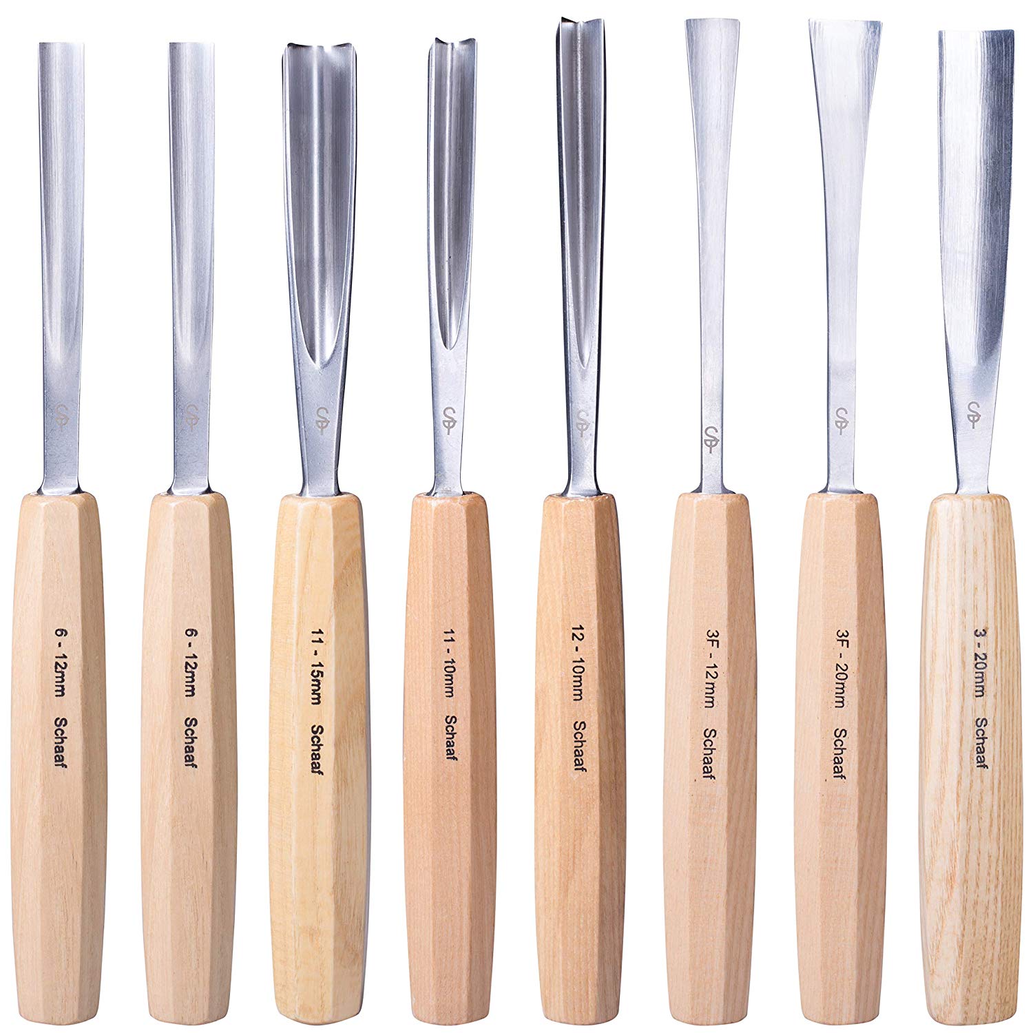 Schaaf Wood Carving Tools Set of 7 | Chisel set with Canvas Case | Gouges  and Carving Chisels Set for Beginners and Professionals | Razor Sharp CR-V