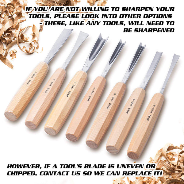  Schaaf Wood Carving Tools Complete Collection, The 12 Piece  Foundation Set, 7 Piece Expansion Set, and 4 Piece Detail Set